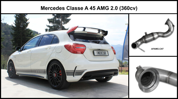 NEU: Mercedes Classe A 45 AMG 2.0 Downpipe mit Katersatzrohr oder mit Metallkat - NEU: Mercedes Classe A 45 AMG 2.0 Downpipe mit Katersatzrohr oder mit Metallkat