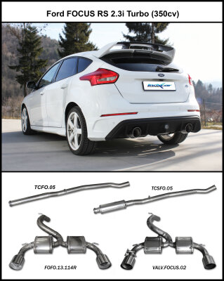 NEU: Ford Focus RS 2.3i Turbo (350cv) 2015--. Sportauspuffanlagen Edelstahl - NEU: Ford Focus RS 2.3i Turbo (350cv) 2015--. Sportauspuffanlagen Edelstahl