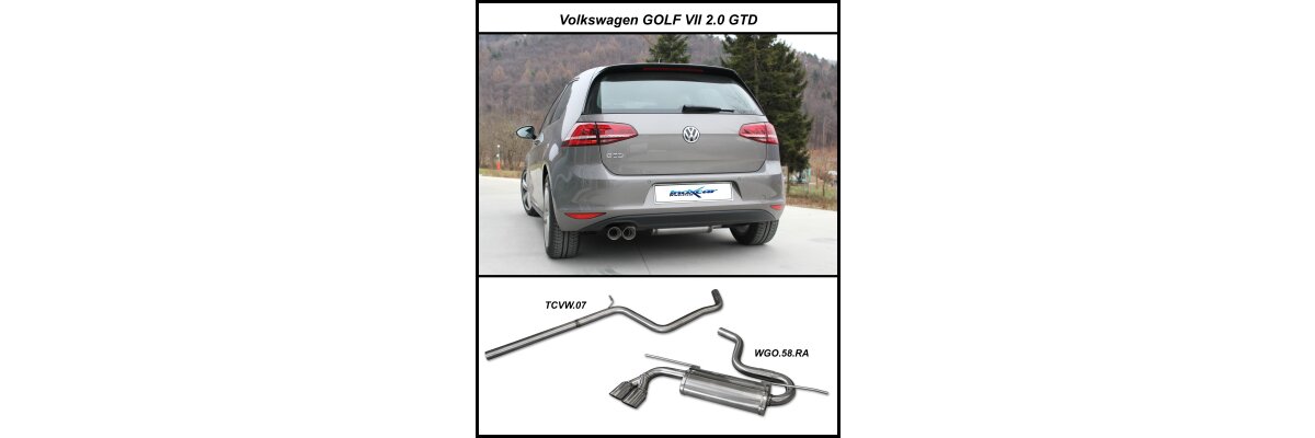 NEU: Volkswagen Golf 7 2.0 GTD (184hp) 2013--. Sportauspuffanlagen Edelstahl - NEU: Volkswagen Golf 7 2.0 GTD (184hp) 2013--. Sportauspuffanlagen Edelstahl.