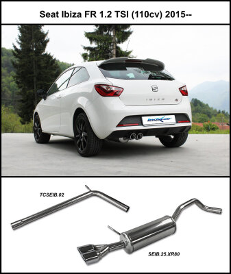 NEU: Seat Ibiza SC 1.2 TSi FR (110cv) 2015-- Sportauspuffanlage Edelstahl - NEU: Seat Ibiza SC 1.2 TSi FR (110cv) 2015-- Sportauspuffanlage Edelstahl
