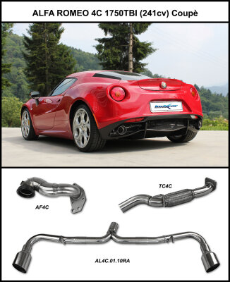 NEU: Alfa Romeo 4C 1750 TBI (241hp) Coupè Sportauspuffanlage Edelstahl - NEU: Alfa Romeo 4C 1750 TBI (241hp) Coupè Sportauspuffanlage Edelstahl