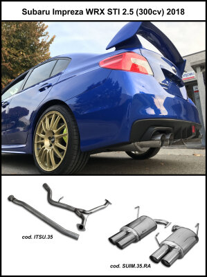 NEU: Subaru Impreza WRX-STI 2.5 (300hp) 2018 Sportauspuffanlage Edelstahl - NEU: Subaru Impreza WRX-STI 2.5 (300hp) 2018 Sportauspuffanlage Edelstahl
