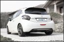 Peugeot 208 GTi 1.6 16V Turbo 200PS Sportauspuff 2x80mm RACING Edelstahl