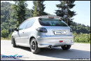 Peugeot 206 1.4 16V/1.4 16V XS 90PS Sportauspuff 120x80mm Edelstahl