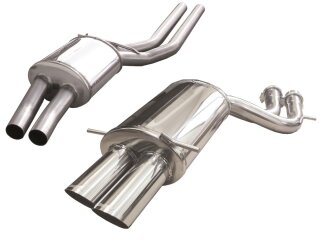Audi A4 B5 RS4 2.7 Biturbo 380PS Mittelschalldämpfer + Sportauspuff 2x80mm RACING Edelstahl