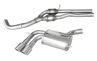 Audi A3 8P RS3 2.5 TFSI Quattro 340PS Mittelschalldämpfer Sportauspuff 2x90mm RACING Edelstahl