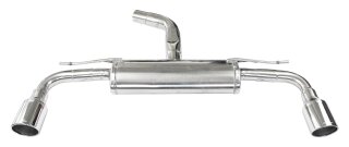 VW GOLF 7.5 2.0 GTI 245PS Endschalldämpfer 100mm X-RACE R+L Edelstahl