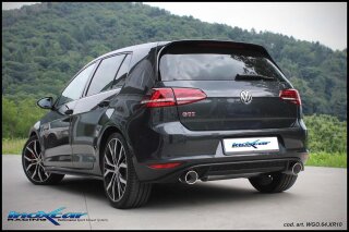 VW GOLF 7 2.0 TSI GTI Clubsport 265PS-310PS Sportauspuff 100mm X-RACE Edelstahl