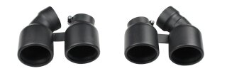 Porsche 991 Carrera Turbo 911 3.8 540PS Endrohr 2x90mm Black Ceramic Edelstahl