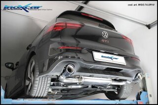 VW Golf 8 2.0 GTI 245PS 70mm Sportauspuff 100mm X-Race Edelstahl