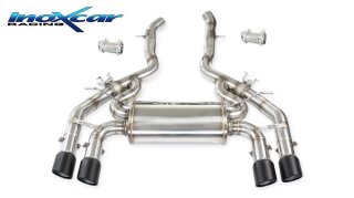 BMW M2 CS 3.0 450PS 70mm X-RACE BLACK MATT Klappensportauspuff Edelstahl