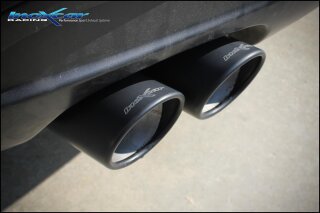 BMW E82 125i 3.0 BiTurbo 306PS Inoxcar Sportauspuff Mittelschalldämpfer 2x80mm X-Race Black Matt Edelstahl