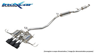 Honda Civic R 2.0i V-Tech 329PS Catback 70mm Sportauspuffanlage Mittelschalldämpfer 3x114mm Racing Black Ceramic Edelstahl