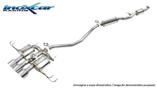 Honda Civic R 2.0i V-Tech 329PS Catback 70mm Sportauspuffanlage Mittelschalldämpfer 3x114mm Racing Edelstahl