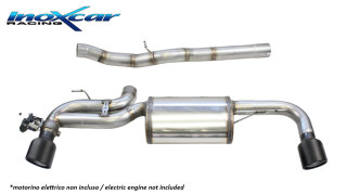 BMW F40 M135i 306PS Inoxcar Klappenauspuff 100mm Racing Black Ceramic Matt Edelstahl