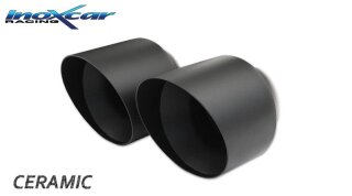 Audi A3 8P 1.9 TDI 105PS Sportauspuff 2x80mm Racing Black Ceramic Edelstahl