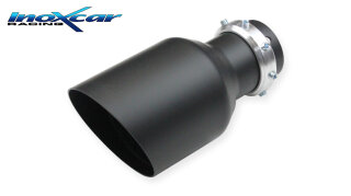 Universal-Endrohr 114mm Black Ceramic mit Anschlussrohr Edelstahl