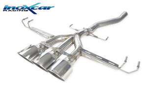 Honda Civic 2.0i 320PS Endrohre ohne Schalldämpfer 3x114mm Racing Edelstahl